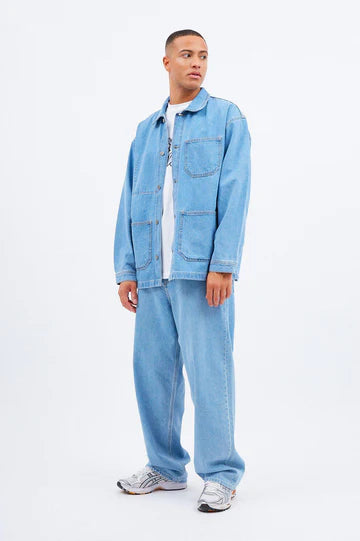 Niko Worker Jacket Pebble Light Retro