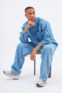 Niko Worker Jacket Pebble Light Retro