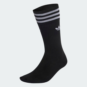 Solid Crew Socks Black/White