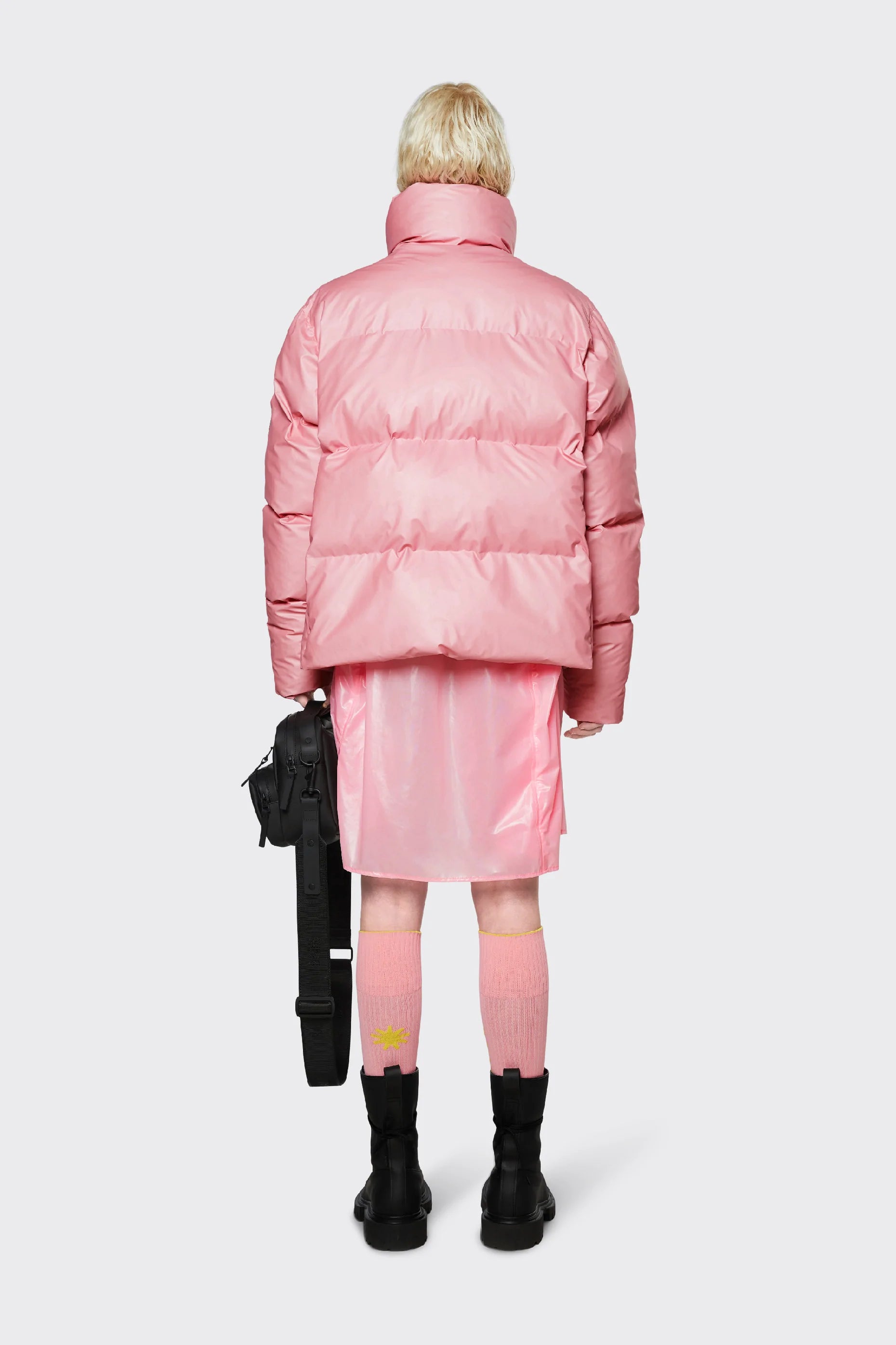 Boxy Puffer Jacket Pink Sky