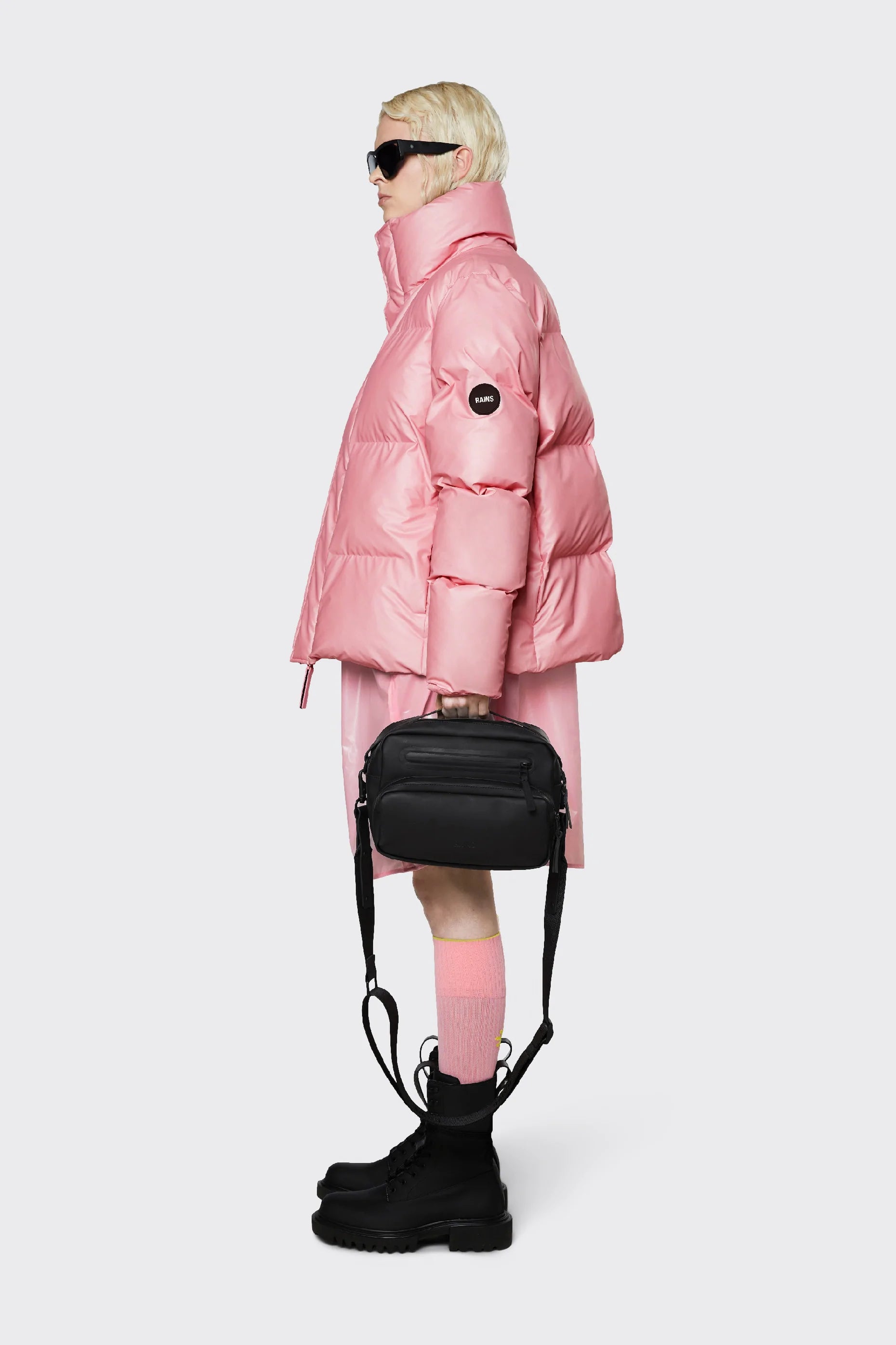 Boxy Puffer Jacket Pink Sky