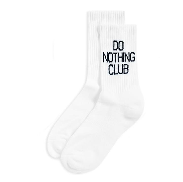 Do Nothing Club Tennis Socks White