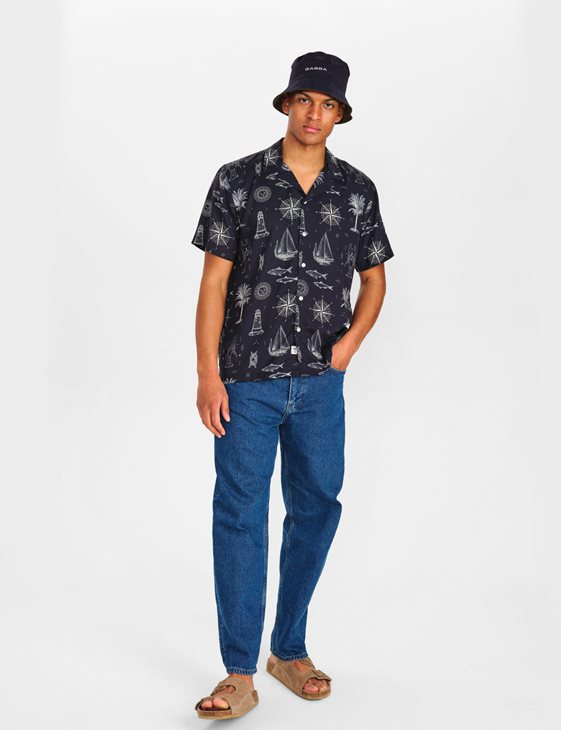 Christ Resort Lobster SS Shirt Navy