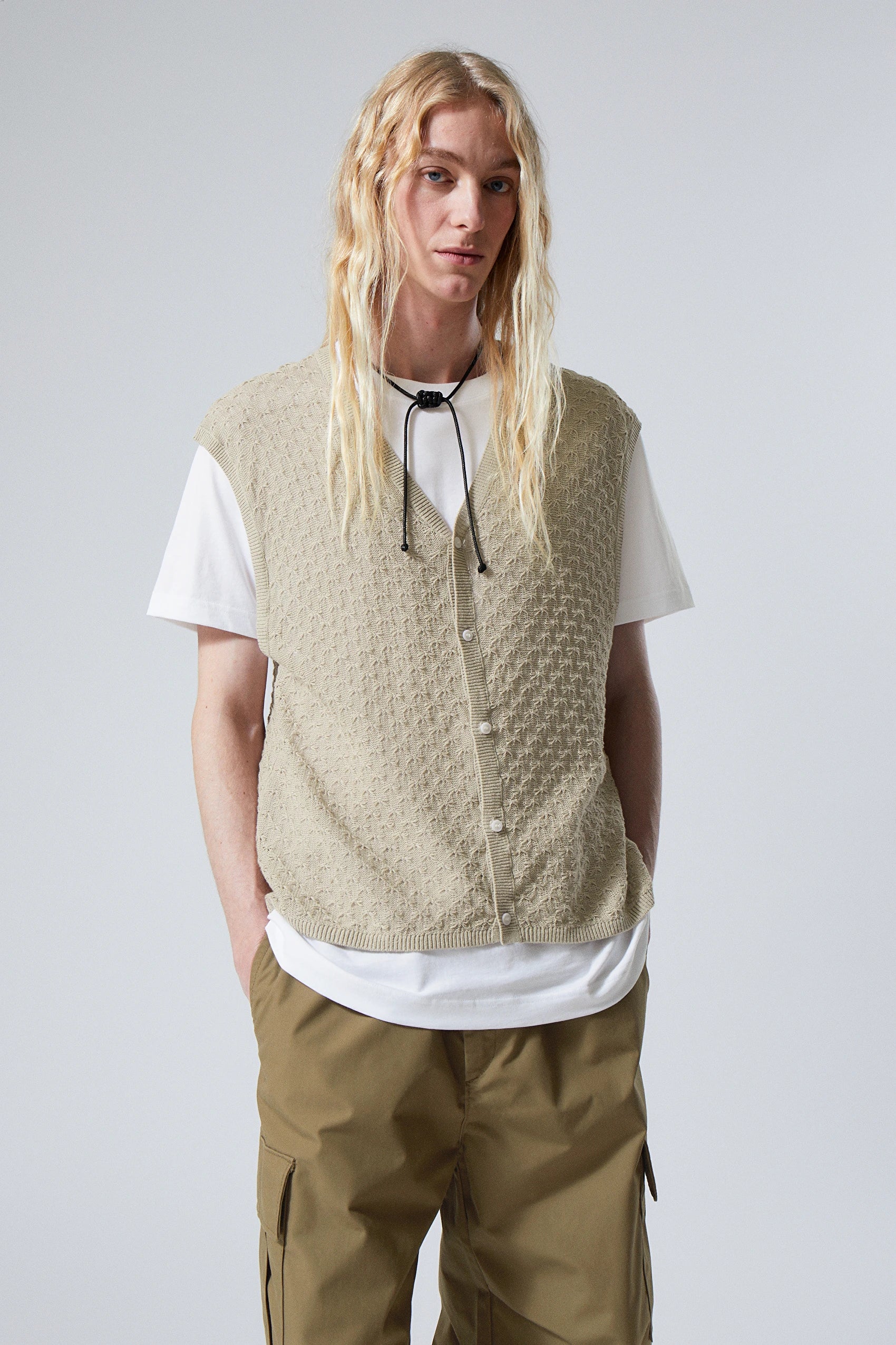 James Regular Vest Dusty White