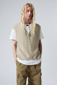 James Regular Vest Dusty White