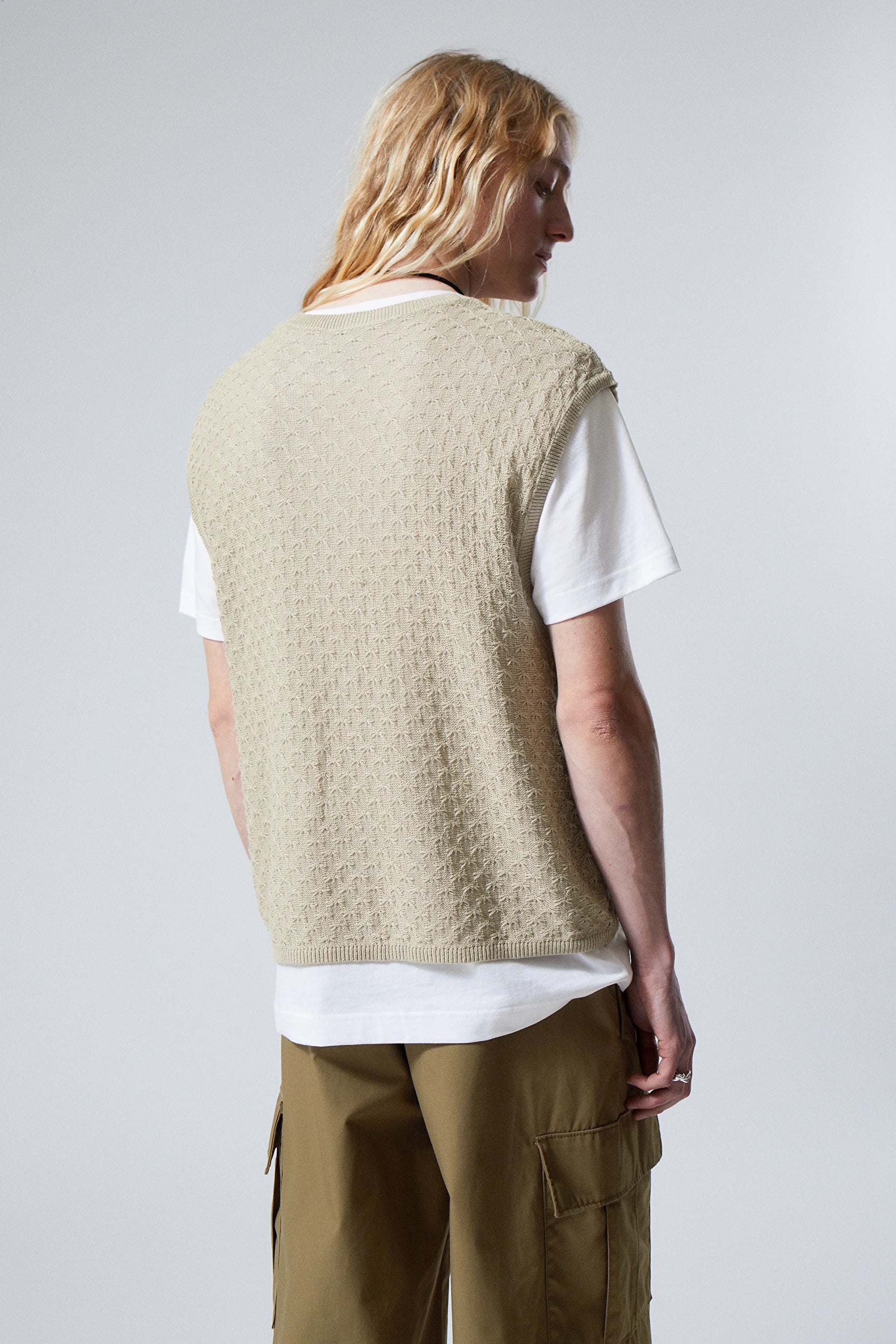 James Regular Vest Dusty White