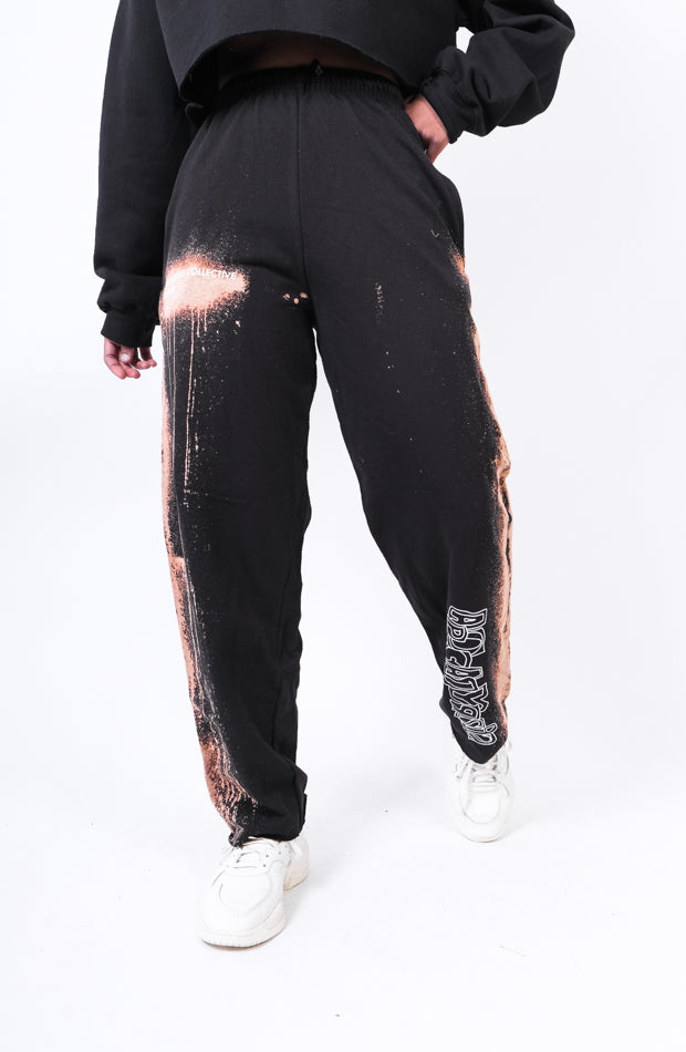 Tie Dye Pants Black