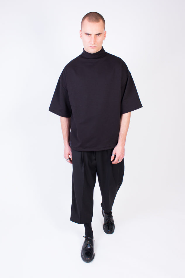 Mock Neck Tee Black Größe: one-size Farbe: black