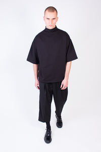 Mock Neck Tee Black Größe: one-size Farbe: black