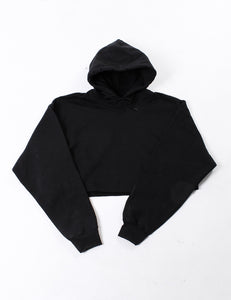 Heavy Hoody Cropped Black