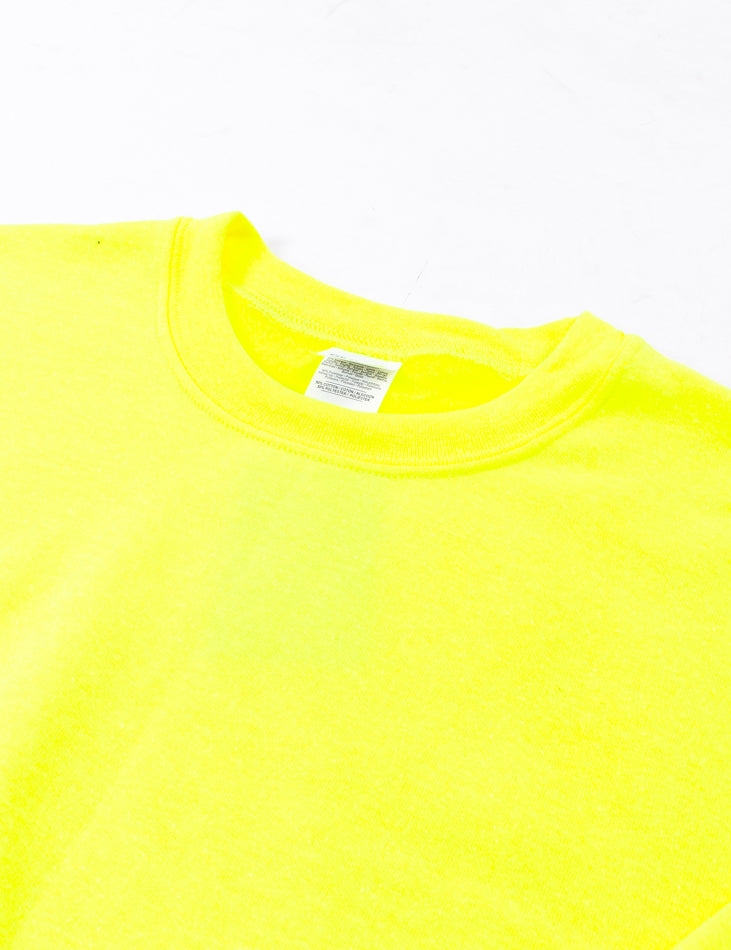 Crewneck Sweat Cropped Safety Green