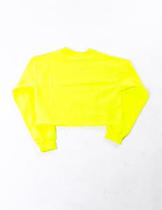 Crewneck Sweat Cropped Safety Green