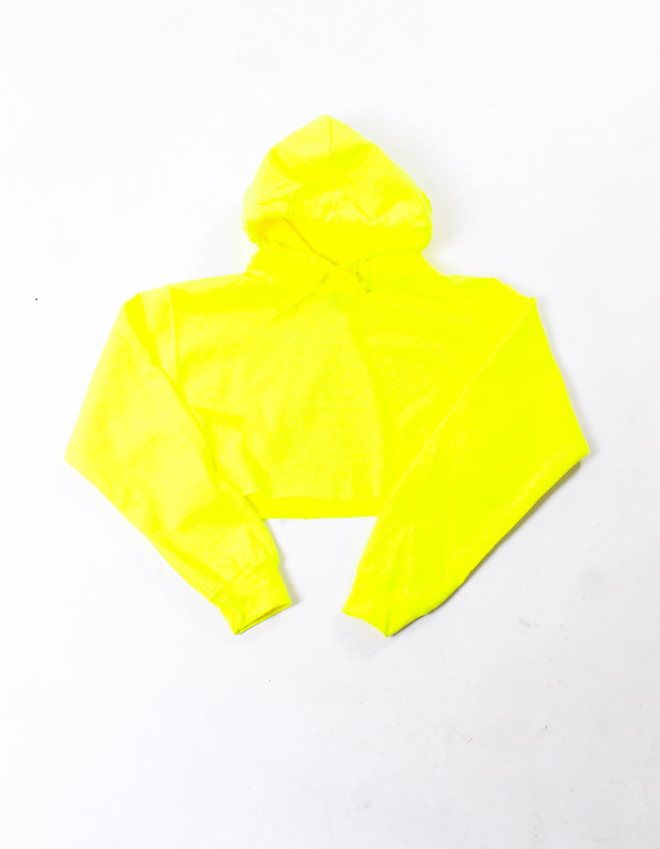 Heavy Hoody Cropped Safety Green