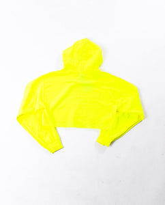 Heavy Hoody Cropped Safety Green