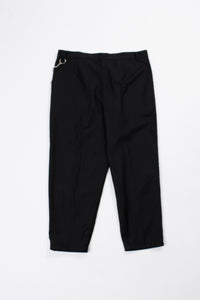 Cropped & Pleated Pants Black