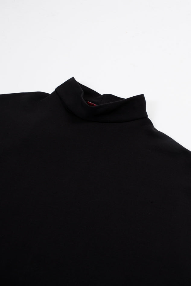 Mock Neck Tee Black Größe: one-size Farbe: black