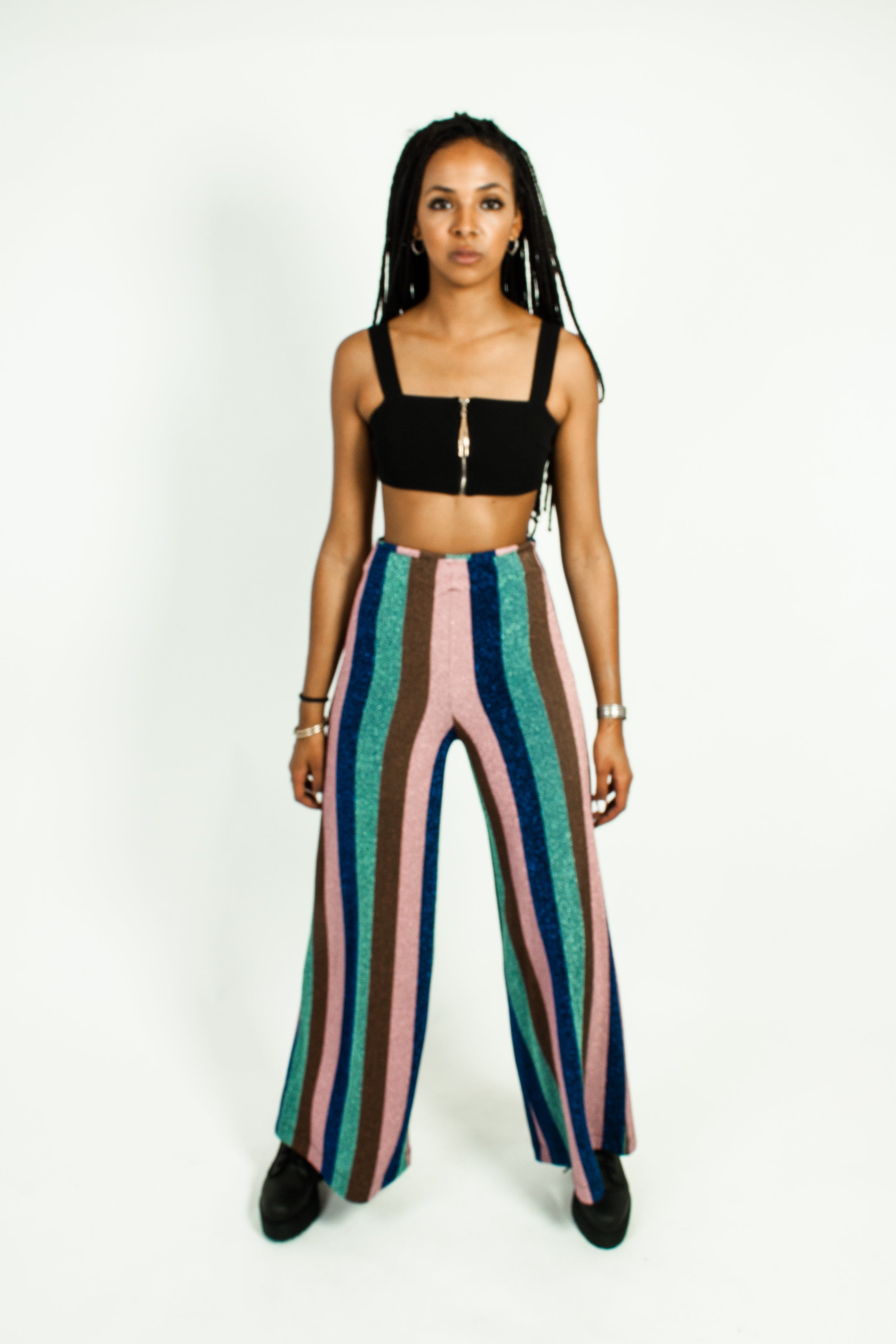 Tassel Zip Bralet Black