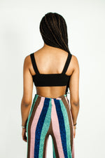 Lade das Bild in den Galerie-Viewer, Tassel Zip Bralet Black
