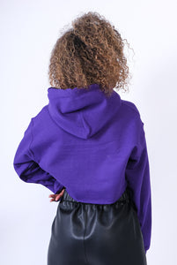 Heavy Hoody Cropped Purple