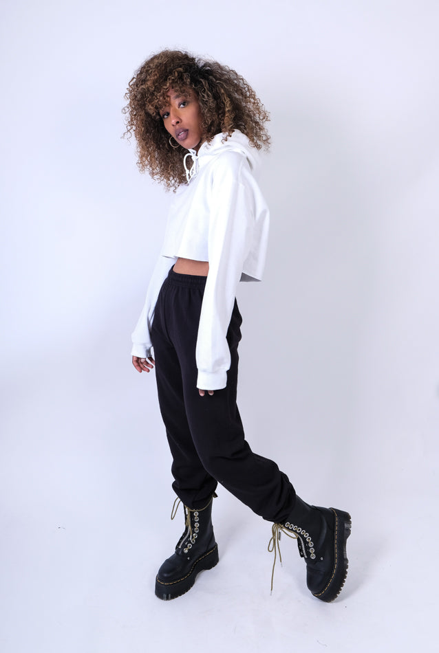 Heavy Hoody Cropped White