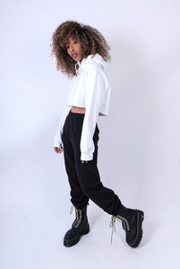 Heavy Hoody Cropped White