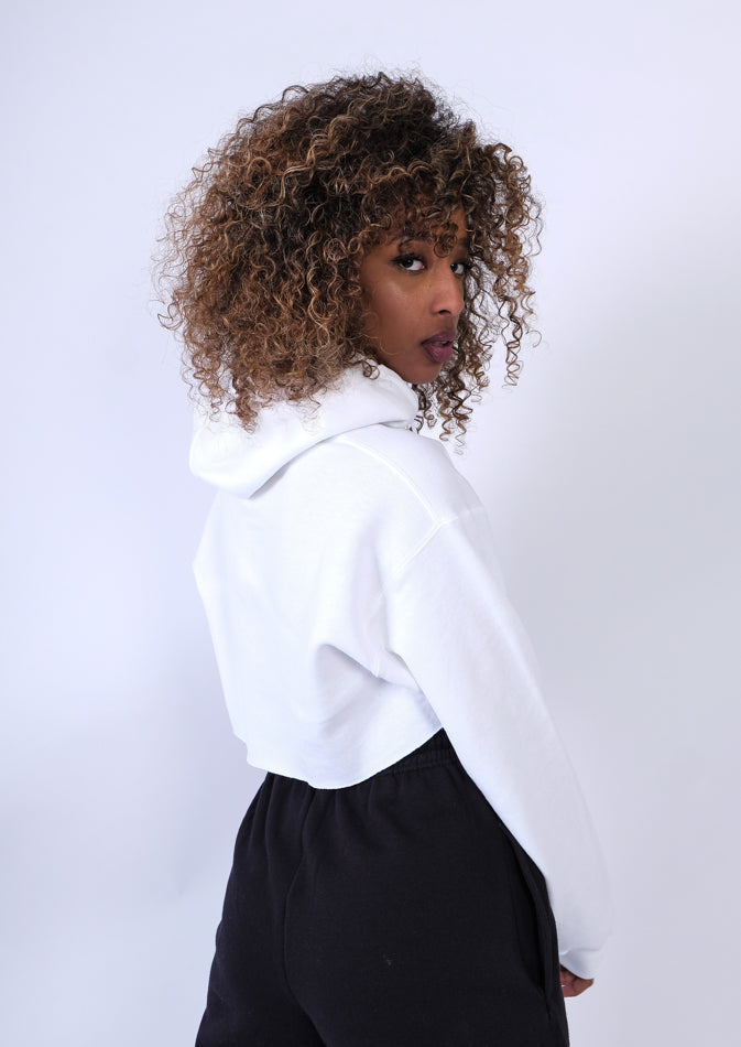 Heavy Hoody Cropped White