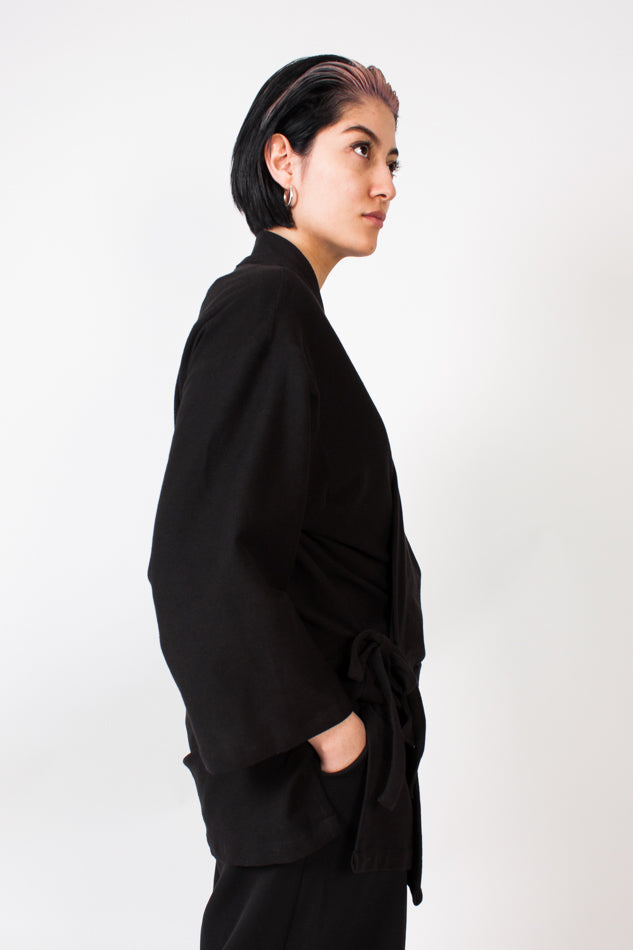 Black Sweat Kimono