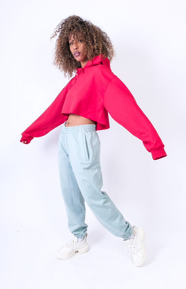 Heavy Hoody Cropped Red