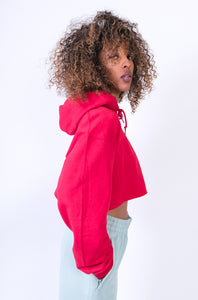 Heavy Hoody Cropped Red